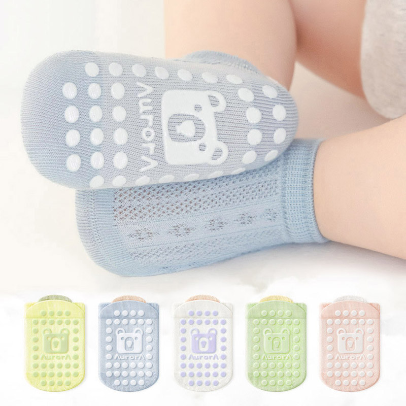 Unisex Baby Socks Non Slip - 5 paires de chaussettes antidérapantes pour