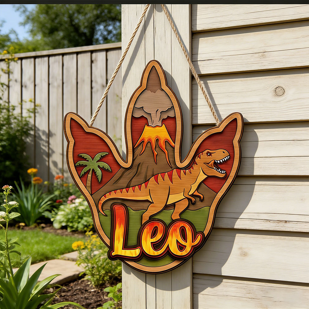 Nursery - Plaque suspendue en bois personnalisée avec