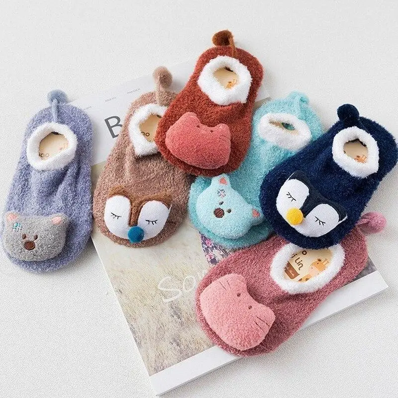 Unisex Baby Socks Non Slip - Chaussettes pour bébé, épaisses et chaudes