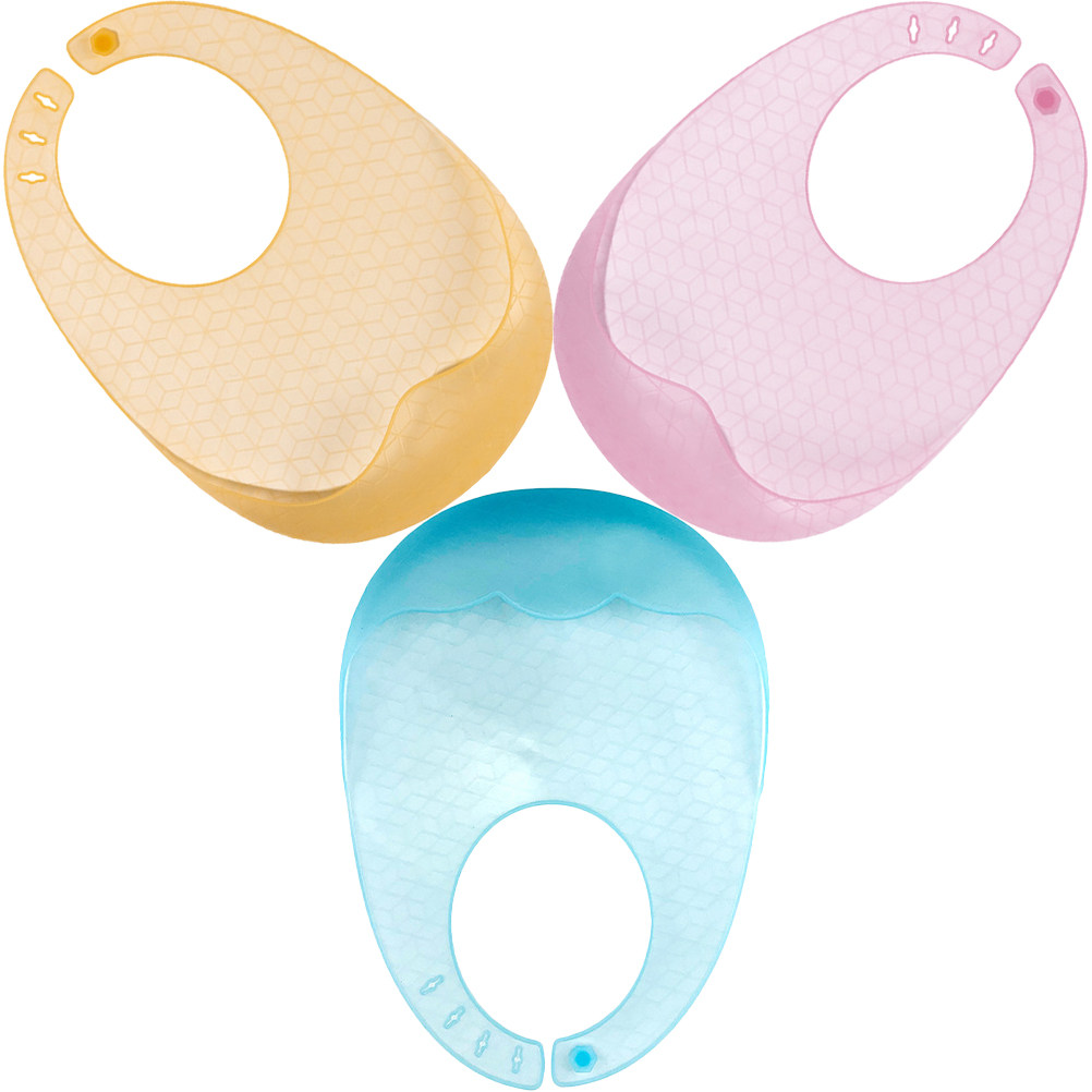 Waterproof Baby Bibs Silicone - 3 bavoirs en silicone pour bébé