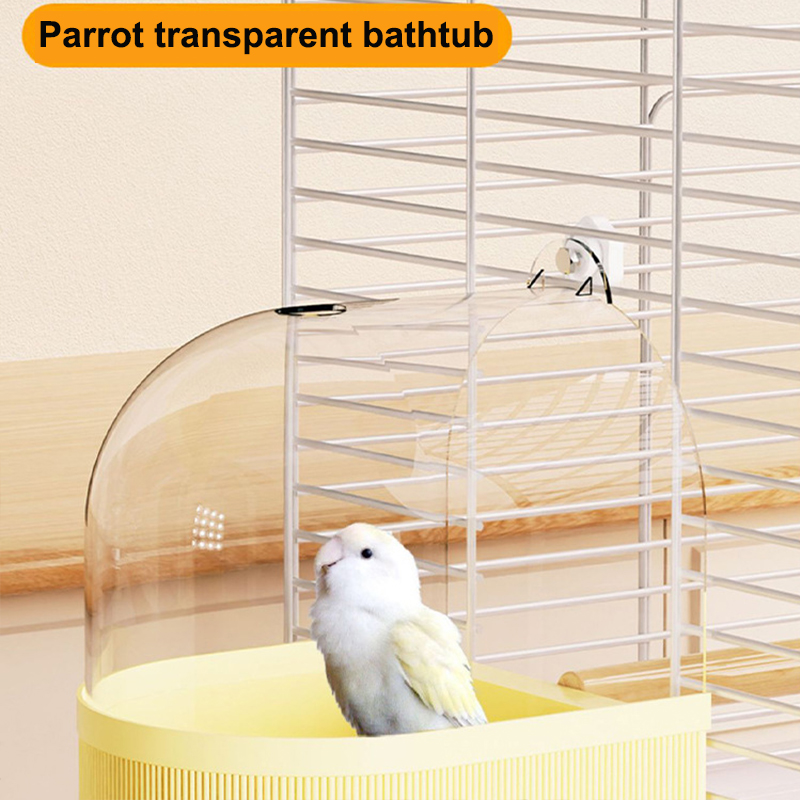 Feeding - Baignoire transparente pour perroquets. Il peut