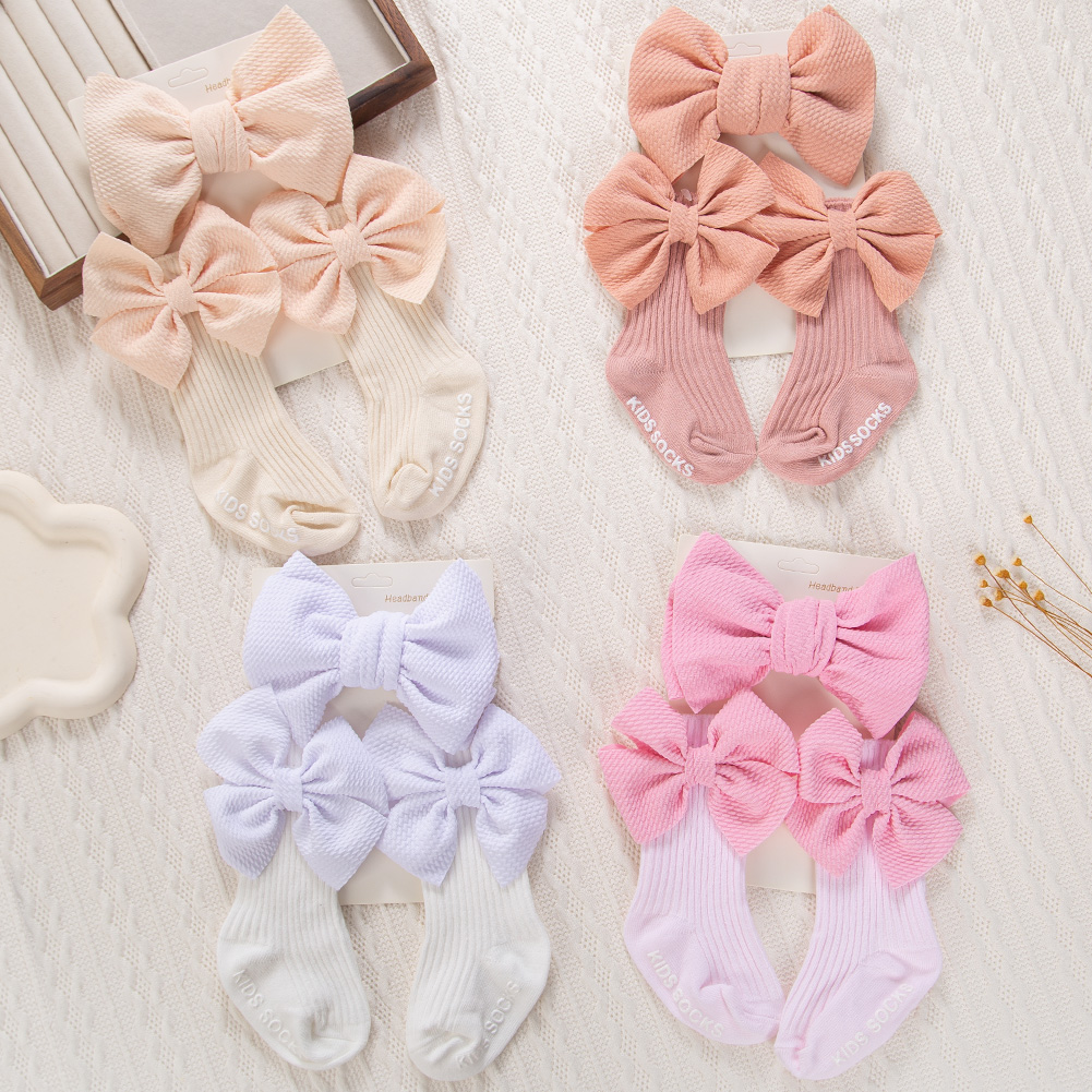 2 pièces/ensemble gros nœuds d - Unisex Baby Socks Non Slip avis et prix