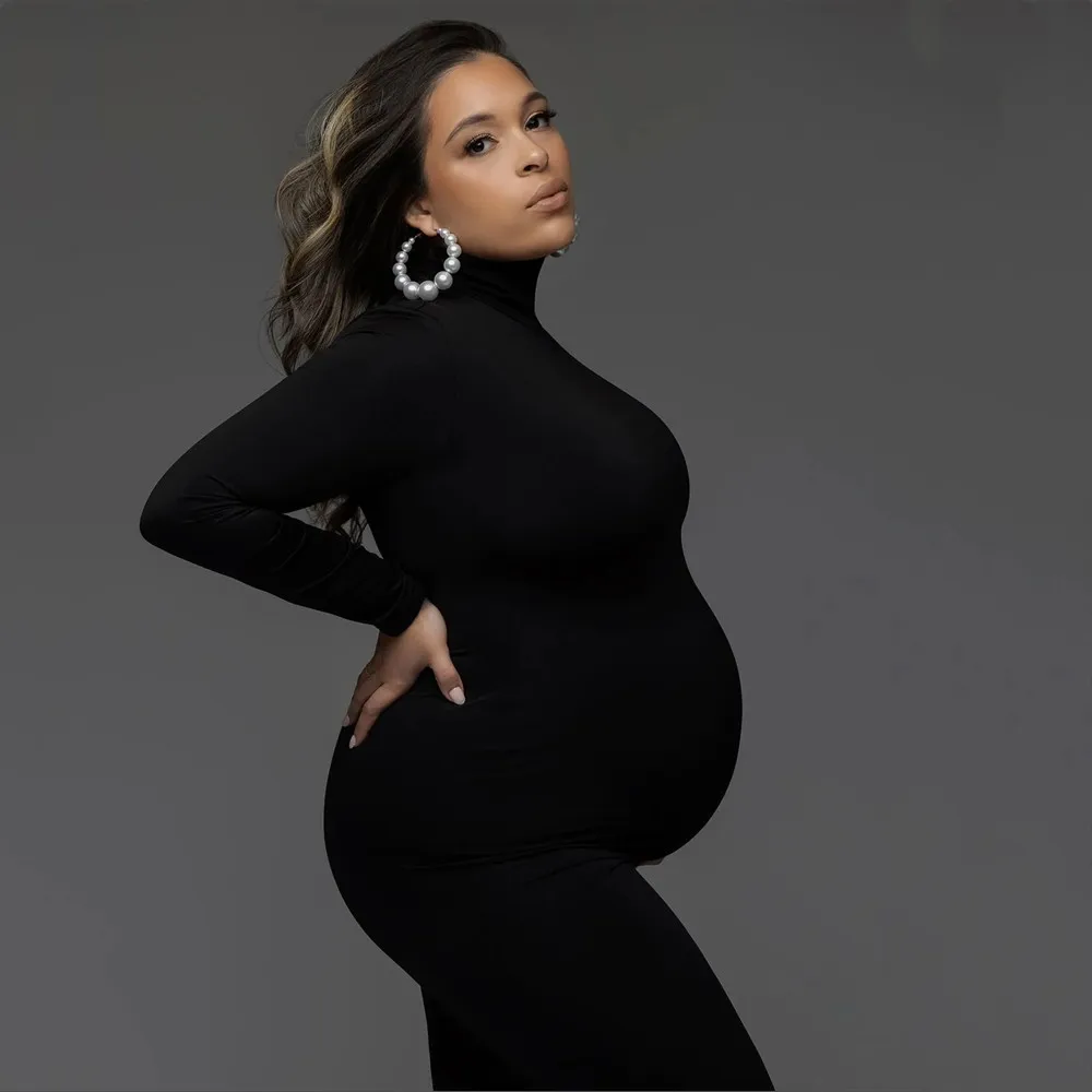 Robe moulante noire à manches  - Maternity Wear avis et prix
