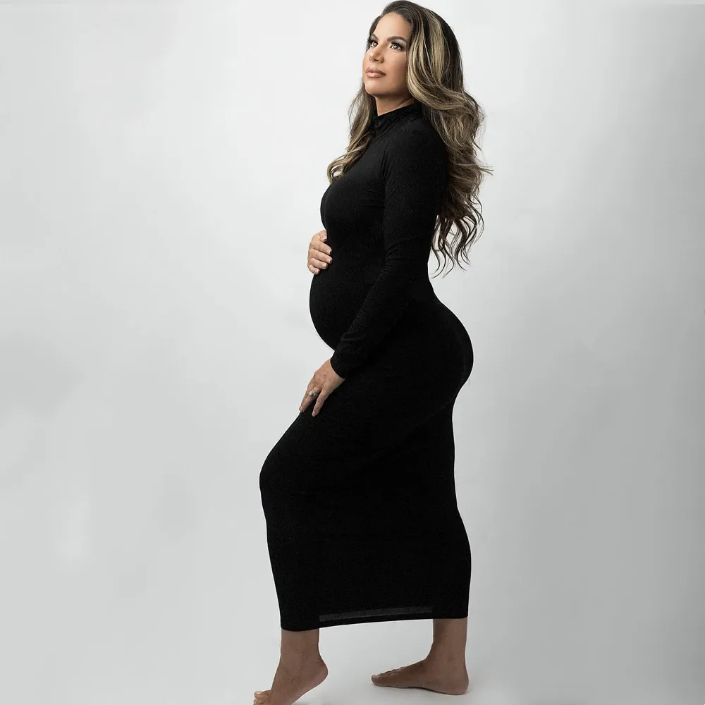 Robe moulante noire à manches  - Maternity Wear avis et prix